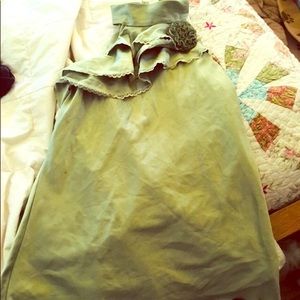 Green dressy silk tank top